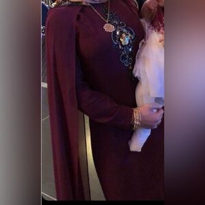 Maxi Dress with cape